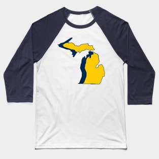 University of Michigan Wolverines - MI Maize & Blue Baseball T-Shirt